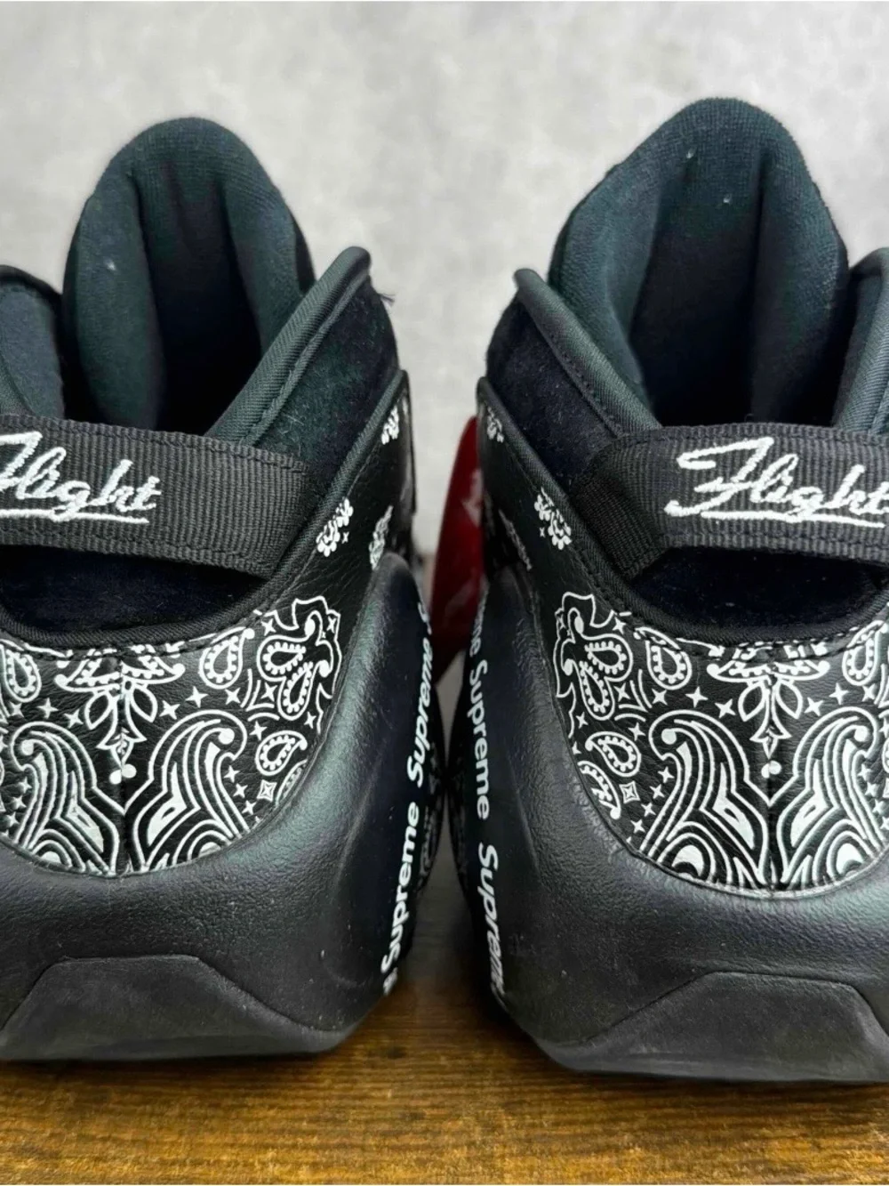 Nike Air Zoom Flight 95 SP x Supreme Black White Paisley Size 12 DJ8604-001 Rare